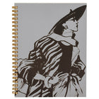 Alfred Sung Spiral Notebook - 6" x 8 1/4" A5 - Grey Sketch - 12 Pack-130 lined pages per notebook
