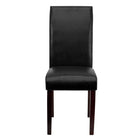 Flash Furniture Black LeatherSoft Parsons Chairs-Set of 2 Leather Parsons Chairs