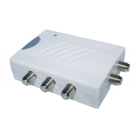 Digiwave – Amplificateur téléviseur 1 sortie en 4, 8,5 x 6,5 x 3,5 (po), blanc-Protection contre les courts-circuits