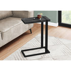 Monarch Specialties 2863 Accent Table - Black Reclaimed Wood-Look/Black Metal-Product dimensions: 25" H x 19.25" L x 9.5" W