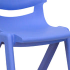 Flash Furniture Plastic Stackable School Chair with 12" Seat Height - Blue - 10 Pack-Designed to encourage proper sitting habits