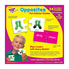 TREND enterprises Inc. Opposites Fun-to-Know Puzzles - 48 Pieces-Only matching pieces fit together. Words on puzzle-piece backs as another way to match.