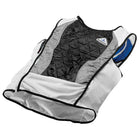TechNiche HYPERKEWL Evaporative Cooling Vest, Ultra, Hi-Viz Lime, Small-Pull Over with mesh ventilation, scoop neck and side zipper