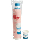 Perk Paper Hot Cup - 12 Oz. - White Blue - 50 Pack-Comes in white with blue accents and made of paper