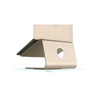 Rain Design mStand 360 Laptop Stand, w/ Swivel Base, Gold (10073)-Swivel base lets you share your ideas with friends and coworkers