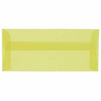 JAM Paper #10 Business Translucent Vellum Envelopes - 4.125" x 9.5" - Primary Yellow - 50 Pack-Colour: Primary Yellow Translucent Envelopes