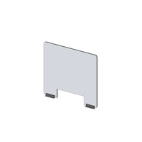 Avant de pare-haleine modulaire Mark Maker - Acrylique transparent 1/4" - panneau de 23,5" Lx23,5"H - 2 rails inférieurs de 4"-Fixez les côtés des panneaux modulaires pour étendre la longueur de votre diviseur à l'aide de charnières en plastique (charnières flexibles).