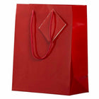 JAM Paper Glossy Gift Bags with Rope Handles - Medium - 8" x 10" - Red - 3 Pack-Quantity: 3 per Pack, Sturdy construction allows for you to fold and reuse bags later.
