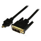 StarTech 2M Micro HDMI to DVI-D Cable, M/M-Ensure a high quality, corrosion-free connection through gold-plated contacts