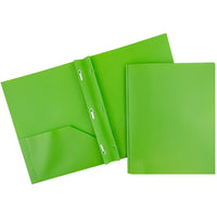 JAM Paper Chemises à fermoir en plastique, vert lime, 12/paquet-1,2 lb