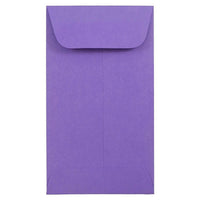 JAM Paper #6 Coin Envelopes, 3 3/8 x 6, Brite Hue Ultra Violet Purple, 1000 Pack-Coin Envelopes