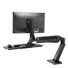 North Bayou 24"-35" Sit-Stand Desktop Workstation with USB Port - Black (FC40-B)-Rotation: 360-degrees, Swivel: 180-degrees, Tilt: +9-degrees / - 12-degrees