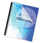 Fellowes Crystals Clear Binding Oversized Covers 8-3/4" x 11-1/4" - 100 Pack-Un-punched covers adapt to any binding system.  Clear.