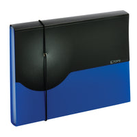 Pendaflex 7-Pocket Poly Files With Semi Circles - Elastic Closure - Letter Size - Blue-Durable poly material keeps documents safe from the elements