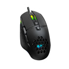 Havit Wired RGB Backlit 3200DPI Honeycomb Design 7 Buttons Gaming Mouse - Black-Honeycomb design