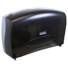 Kimberly-Clark Professional Combo Unit Standard Toilet Paper Dispenser (09551) - Black-Manual dispensing of 2 cored toilet paper rolls: either two JRT Jr. Rolls (two full 9.38" diameter) or one JRT Sr. Roll (13" diameter) and a stub roll