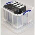 Really Useful Boxes 42L Storage Box, Clear-Colour: Clear