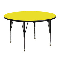 Flash Furniture 48" Round HP Laminate Activity Table, Yellow-Popular Round Activity Table