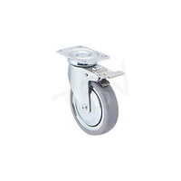 Colson Zinc Plated Caster, 3" (76 Mm), Caster Type: Swivel w/Brake, 3" (76 Mm), Mi889, 2 Pack (Y380T-PPB-TP)-Wheel Diameter: 3" (76 mm)