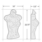 Azar Displays Female Bust For Pegboard/Slat Wall, 2 Pack-White