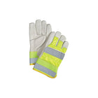 Zenith Safety Premium Quality High Visibility Fitters Gloves - Large - Grain Cowhide Palm - Thinsulate Inner Lining - 12 Pack-Cuff Material: Rubberized