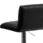 Flash Furniture Contemporary Black Vinyl Adjustable Height Barstool with Vertical Stitch Back/Seat & Chrome Base-CA117 Fire Retardant Foam