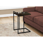 Monarch Specialties 3635 Accent Table - 25"H/Espresso/Black Metal-Product dimensions: 26.5" H x 16" L x 18.25" W