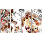 Designart Basketball Offense Canvas Print, (PT2509-271)-Print