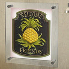 Azar Displays 17" x 22" Standoff Acrylic Sign Holder with Caps, Clear (105528)-Includes four 3/4" diameter satin aluminum caps and standoffs