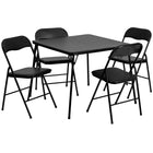 Flash Furniture 5 Piece Black Folding Card Table & Chair Set-Multipurpose Table Set