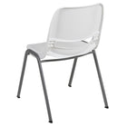 Flash Furniture HERCULES Series Ergonomic Shell Stack Chair with Grey Frame - White-Stack Quantity: 20