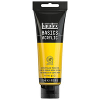 Liquitex Basics Acrylic Paint 1046161, Cadmium Yellow Medium Hue, 118 mL Tube-Formulated with fine art pigments artist can depend on.