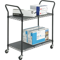 Safco Wire Utility Cart-Cart has overall weight capacity of 400 lb. (200 lb. per shelf)