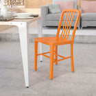 Flash Furniture Orange Metal Indoor-Outdoor Chair-Designed for Indoor and Outdoor Use