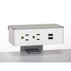 Global Power and USB Module - White-White module with Silver bracket
