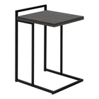 Monarch Specialties 3634 Accent Table - 25"H/Grey/Black Metal-Thick, rectangular tabletop in a grey finish is wide to offer a more generous surface