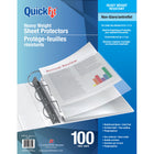 Davis Group QuickFit Non-Glare Top-Loading Sheet Protectors - Heavyweight 3 mil. - Letter Size - 100 Pack-Sheet protectors