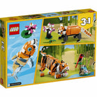LEGO Creator 3-in-1 Majestic Tiger Building Kit - 755 Pieces-Mini models - All 3 animals are accompanied by a smaller model. The tiger has a red bird and jungle display, the red panda has a bonsai tree and bamboo, and the koi fish has water lilies