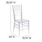 Flash Furniture Elegance Stacking Chiavari Chairs - Crystal Ice - 2 Pack-Low Temperature Resistant