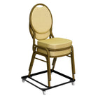 Flash Furniture 8 Pk. HERCULES Series Steel Stack Chair & Church Chair Dolly-Supports up to 10 Chairs
