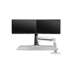 North Bayou 22"-27" Desktop Sit-Stand Workstation Dual Screen with USB Port - White (FC40-2AW)-Weight Capacity: 4.4 - 33 lbs