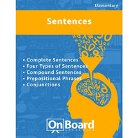eBook: Sentences for Elementary Students , 5 Topics (PDF version, 1-User Download), ISBN 9781630960384-Sentences for elementary students includes multiple topics that introduce your student to sentences. This book includes engaging activities and an assessment for each topic.