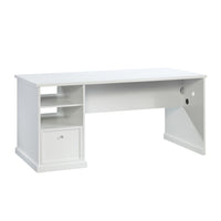 Sauder 66"W Craft Pro Series Craft Table - White-Spacious work surface for sewing, scrapbooking, and much more