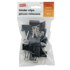 Staples Binder Clips - Medium - 1-1/4" - Black - 15 Pack-Strong metal clips keep papers securely fastened