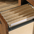 Sauder 59"W Carson Forge Desk - Washington Cherry-Storage area behind door features an adjustable shelf and holds vertical CPU tower