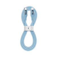 LOGiiX Vibrance Silicone Cable USB-C to Lightning - Blue-1M (~3 Ft) ultra-soft Colourful and flexible charging cable
