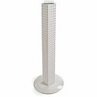Azar Displays 36" x 4" x 4" 4-Sided Revolving Pegboard Counter Display, White Solid (700223-WHT)-Interlocking four-sided pegboard tower and 14-1/2" diameter revolving clear plastic base