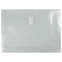 Winnable Side Opening Velcro Closure Poly Envelope - 1-1/4" Expansion - 8-3/4" x 11-3/4" - Clear-Poly envelope to keep documents organized