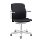 Humanscale Path Task Chair - Gray Frame/Soft Black Ecoknit-Fishing nets and plastic containers collected from the ocean are used to create material that is used in the structural components throughout this chair