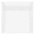 JAM Paper Enveloppes livrets en vélin à fini métallique avec fermeture gommée, 8 1/2 x 8 1/2 po, incolore, 1000 par paquet-Incolore